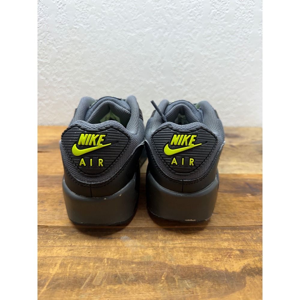 Nike Air Max 90 Anthracite Volt Grey Neon Kids Running Shoes HJ9200-001 Size 4Y - Picture 4 of 8